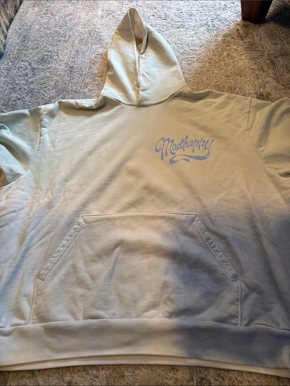 Madhappy Pale Mint Tye Dye Green Logo Hoodie